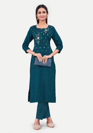 Picture of Exquisite Cotton Midnight Blue Kurtis & Tunic