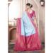 Picture of Magnificent Silk Powder Blue Saree