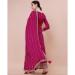 Picture of Superb Chiffon Dark Red Straight Cut Salwar Kameez