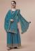 Picture of Wonderful Chiffon Teal Straight Cut Salwar Kameez