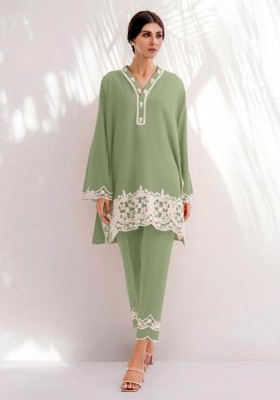 Picture of Lovely Chiffon Dark Sea Green Kurtis & Tunic