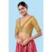 Picture of Delightful Silk Pale Golden Rod Designer Blouse