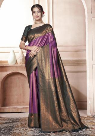 Picture of Graceful Silk Purple Saree