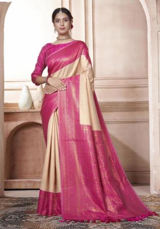 Picture of Shapely Silk Tan Saree