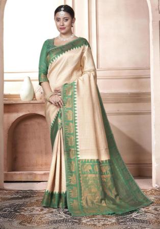 Picture of Beauteous Silk Beige Saree