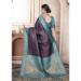 Picture of Shapely Silk Navy Blue Saree