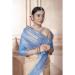 Picture of Exquisite Silk Light Steel Blue Saree