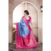 Picture of Beautiful Silk Cadet Blue Saree