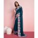 Picture of Shapely Georgette Navy Blue Saree