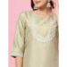 Picture of Fine Silk Tan Readymade Salwar Kameez