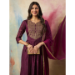 Picture of Cotton & Silk Brown Readymade Salwar Kameez