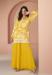 Picture of Georgette Dark Golden Rod Straight Cut Salwar Kameez