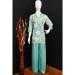 Picture of Georgette Cadet Blue Straight Cut Salwar Kameez