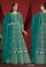 Picture of Wonderful Georgette Teal Anarkali Salwar Kameez