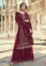 Picture of Georgette Saddle Brown Straight Cut Salwar Kameez