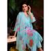 Picture of Lovely Organza Light Blue Readymade Salwar Kameez