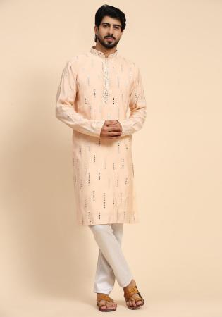 Picture of Wonderful Silk Light Pink Kurtis & Tunic