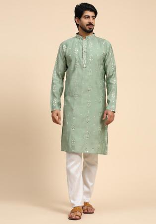 Picture of Taking Silk Dark Sea Green Kurtis & Tunic