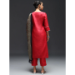 Picture of Cotton & Silk Maroon Readymade Salwar Kameez