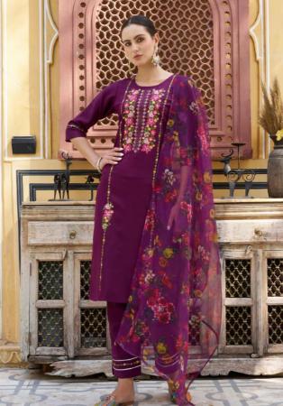 Picture of Ravishing Rayon Purple Readymade Salwar Kameez