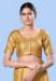 Picture of Nice Chiffon Khaki Designer Blouse