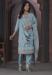 Picture of Chiffon Cadet Blue Straight Cut Salwar Kameez