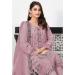 Picture of Resplendent Georgette Plum Straight Cut Salwar Kameez