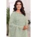 Picture of Georgette Dark Sea Green Straight Cut Salwar Kameez