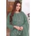 Picture of Georgette Sea Green Straight Cut Salwar Kameez