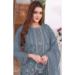 Picture of Georgette Slate Grey Straight Cut Salwar Kameez