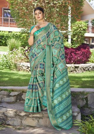 Picture of Appealing Silk Cadet Blue Saree