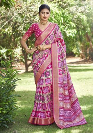 Picture of Splendid Silk Medium Violet Red Saree