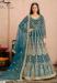 Picture of Fascinating Net Teal Anarkali Salwar Kameez