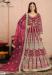 Picture of Splendid Net Dark Red Anarkali Salwar Kameez