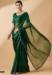 Picture of Gorgeous Organza Forest Green Saree