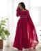 Picture of Stunning Organza Maroon Readymade Salwar Kameez