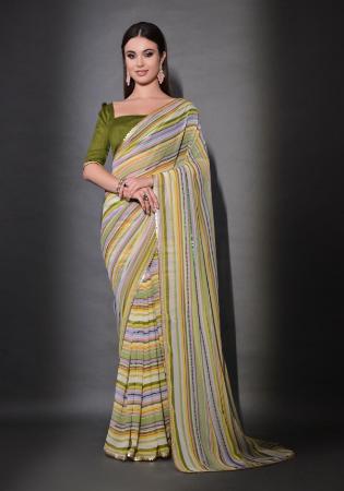 Picture of Excellent Georgette Dim Gray Saree