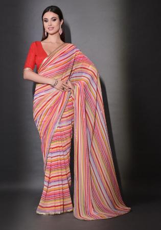 Picture of Lovely Georgette Dark Grey Saree