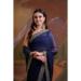 Picture of Ravishing Georgette Midnight Blue Saree