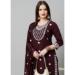 Picture of Rayon Dark Olive Green Readymade Salwar Kameez