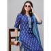 Picture of Statuesque Rayon Steel Blue Readymade Salwar Kameez