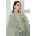 Picture of Georgette Dark Sea Green Straight Cut Salwar Kameez