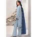 Picture of Georgette Sky Blue Straight Cut Salwar Kameez