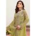 Picture of Georgette Dark Khaki Straight Cut Salwar Kameez