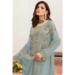 Picture of Georgette Dark Sea Green Straight Cut Salwar Kameez