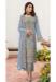 Picture of Georgette Light Slate Grey Straight Cut Salwar Kameez