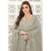 Picture of Georgette Medium Sea Green Straight Cut Salwar Kameez