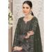 Picture of Georgette Dark Olive Green Straight Cut Salwar Kameez