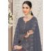 Picture of Georgette Slate Grey Straight Cut Salwar Kameez