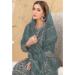 Picture of Georgette Sea Green Straight Cut Salwar Kameez